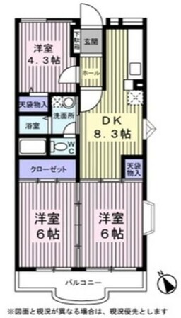 サンシャイン小沢Ｂの物件間取画像